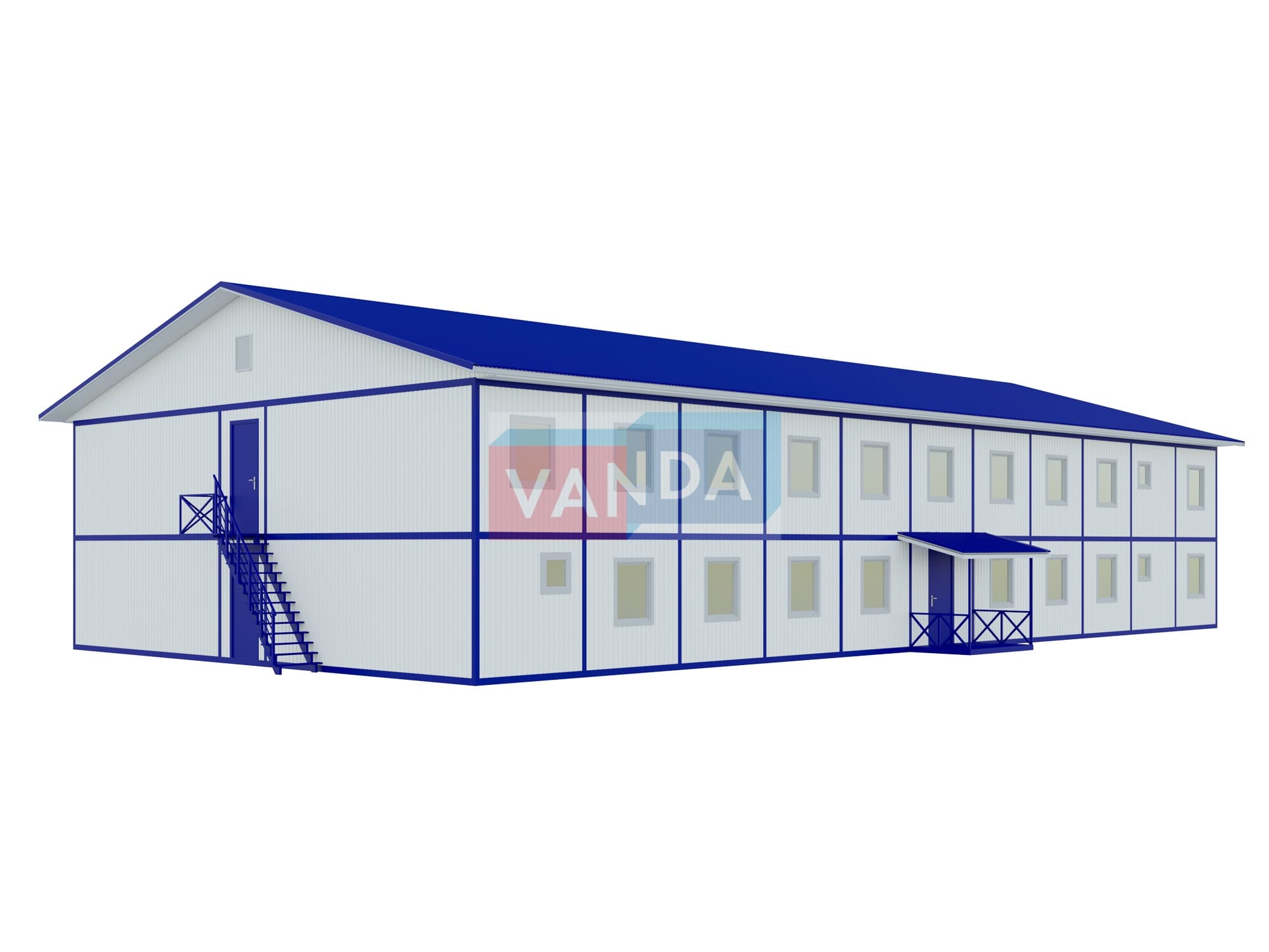 Проект общежития из блок контейнеров 13,5x26,4 Плита OSB